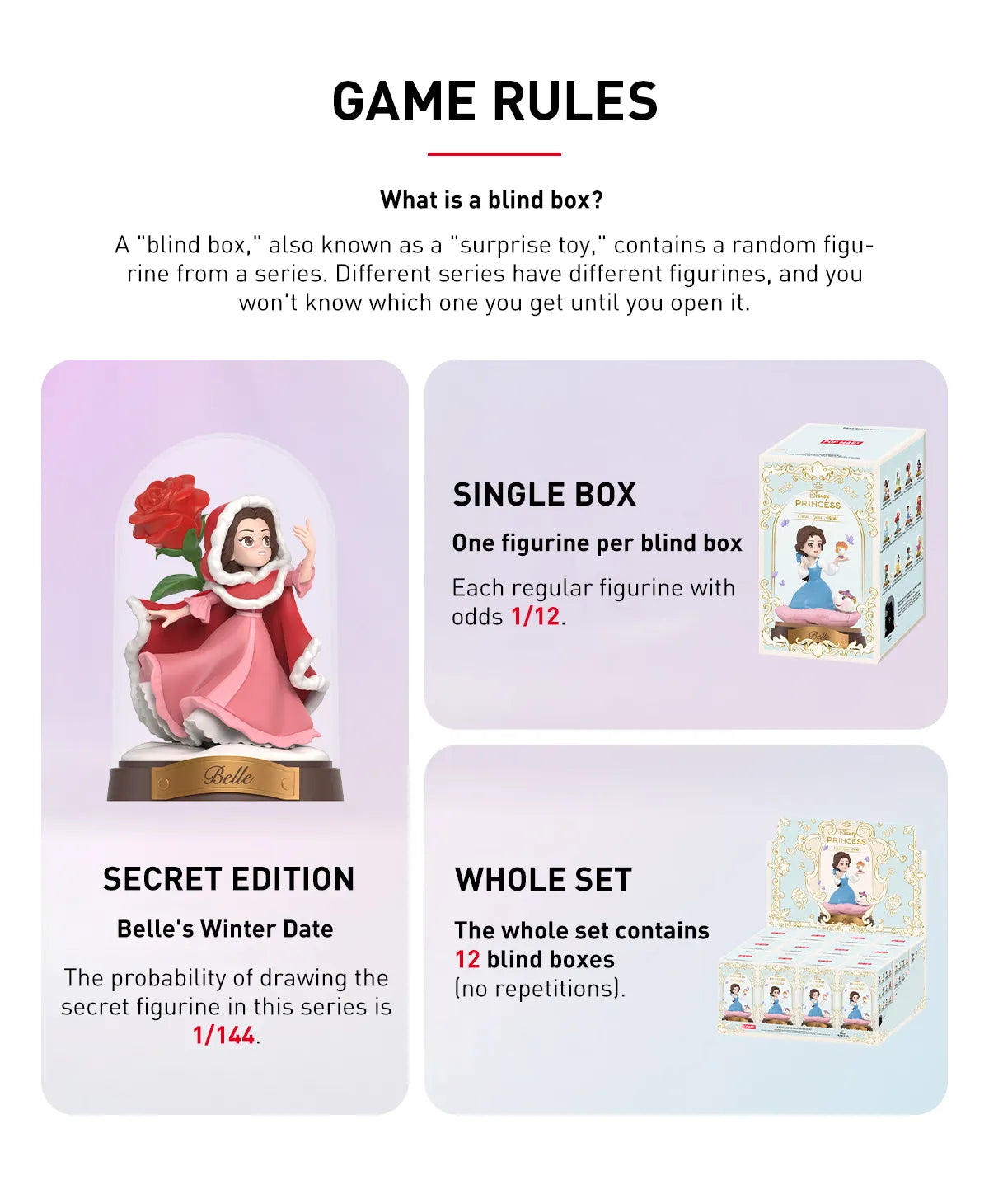 Pop Mart Disney Princess Create Your World Series Figures Blind Box