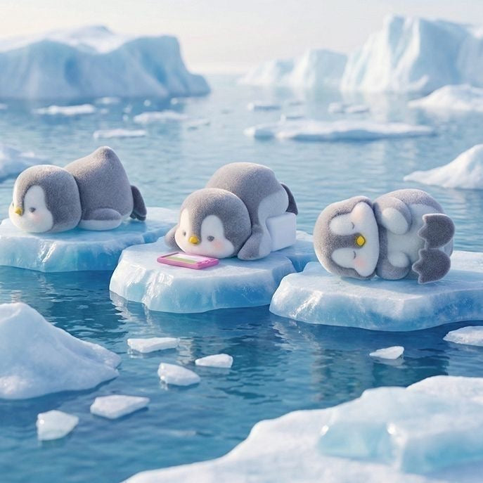 Penguin Apu – Glacier Daily Life Series Flocked Beans Blind Box