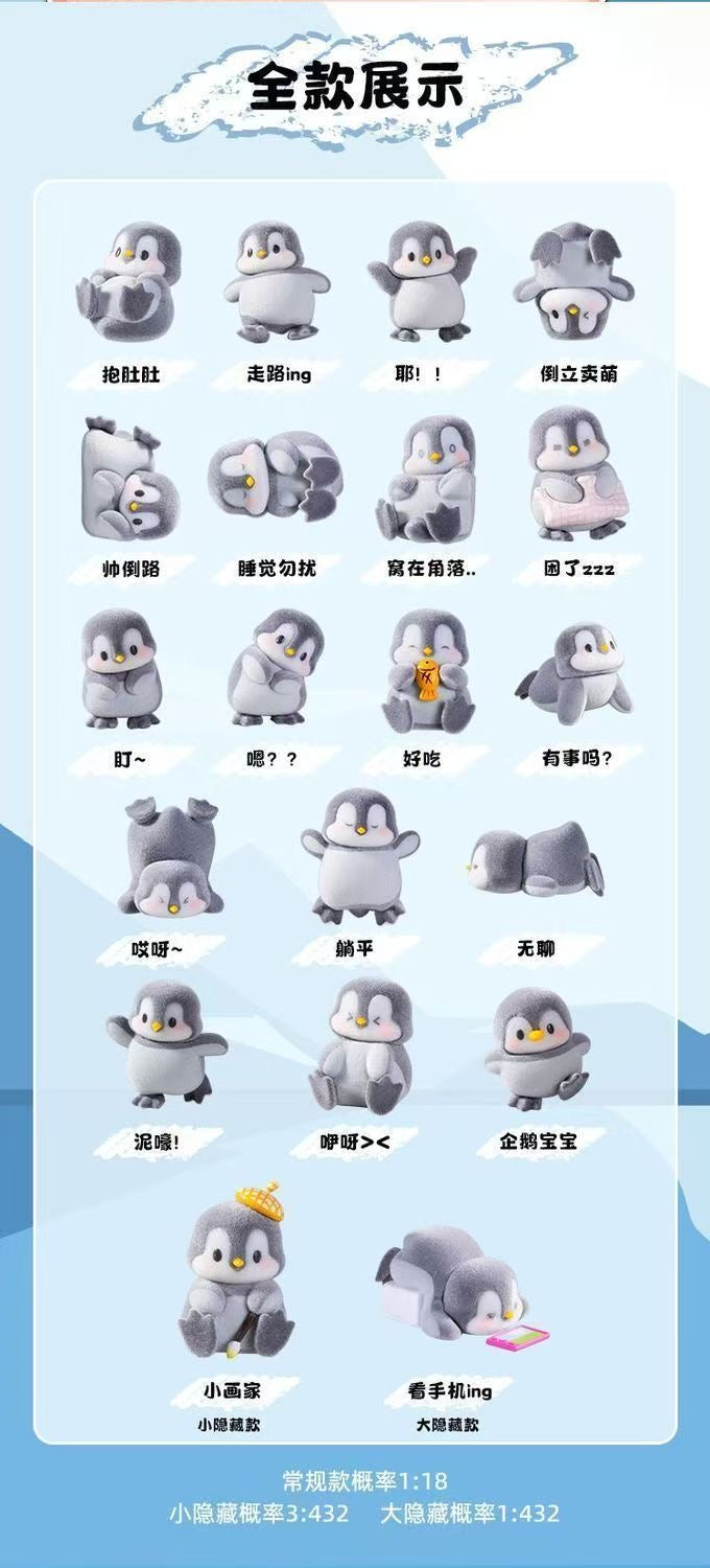 Penguin Apu – Glacier Daily Life Series Flocked Beans Blind Box