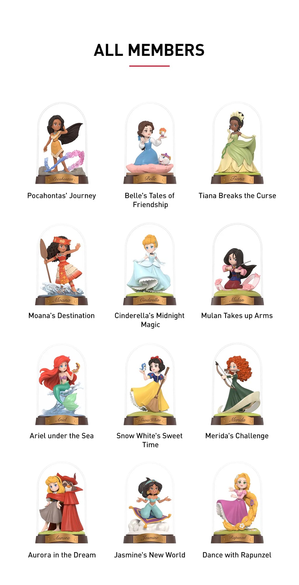 Pop Mart Disney Princess Create Your World Series Figures Blind Box