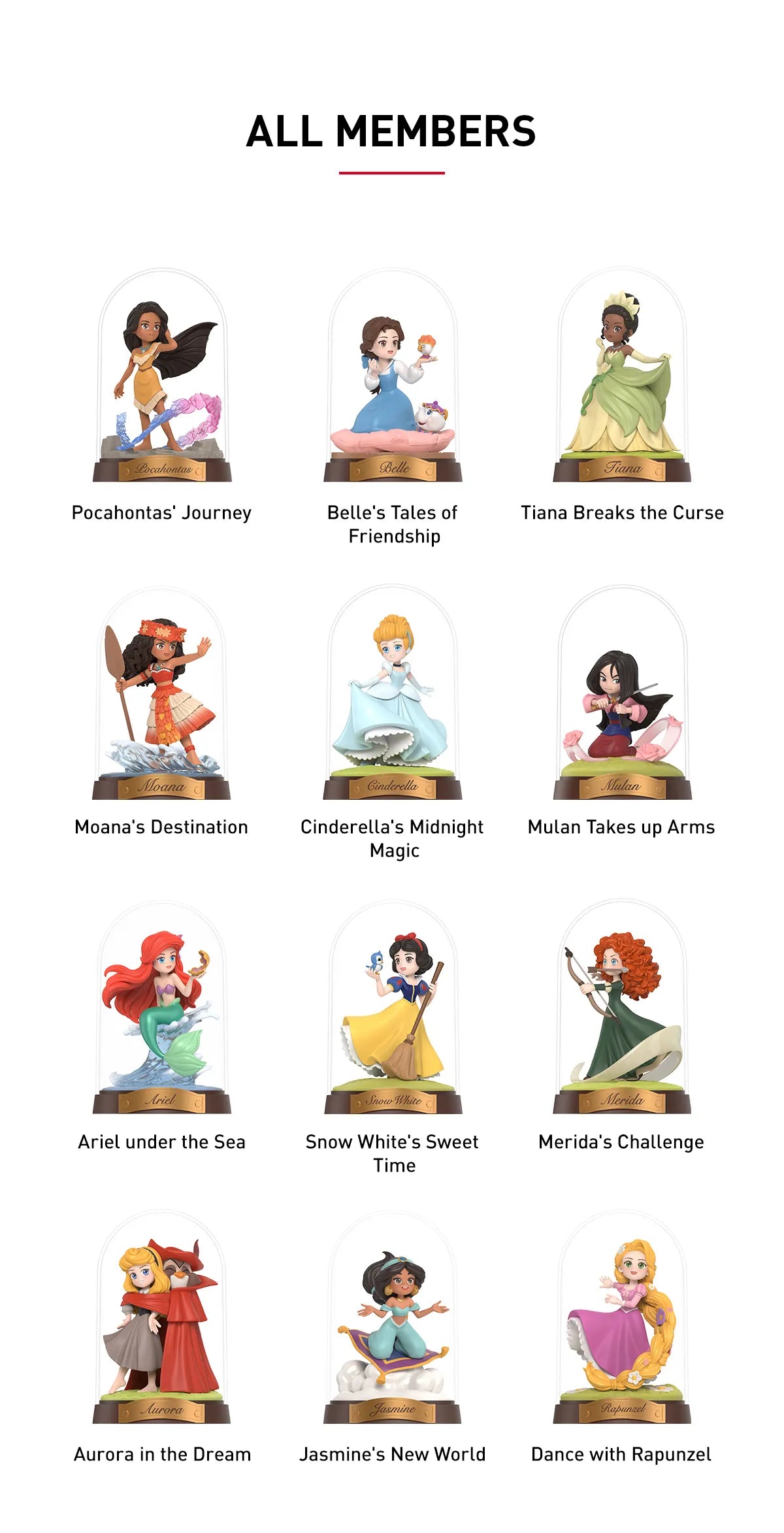 Pop Mart Disney Princess Create Your World Series Figures Blind Box