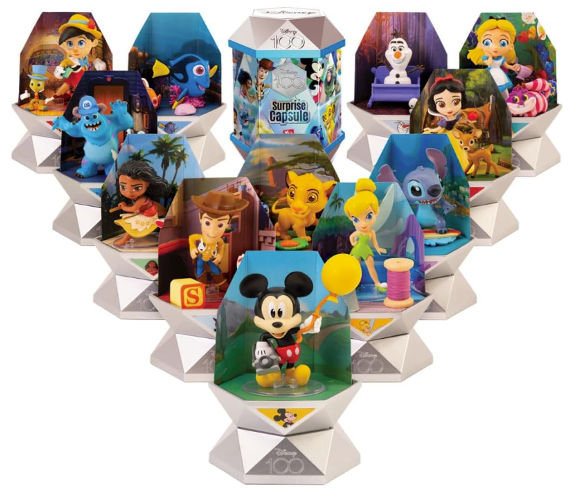 Disney 100 Surprise Mystery Capsules Blind Box with Pixar and Disney Characters Vinyl Figurines - Series 1