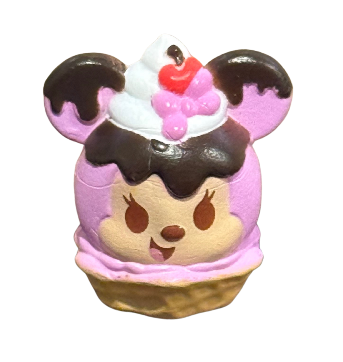 Strawberry Sundae Waffle Bowl Minnie Mouse, Pre-Owned Disney Munchlings Mini Munch, Series 1