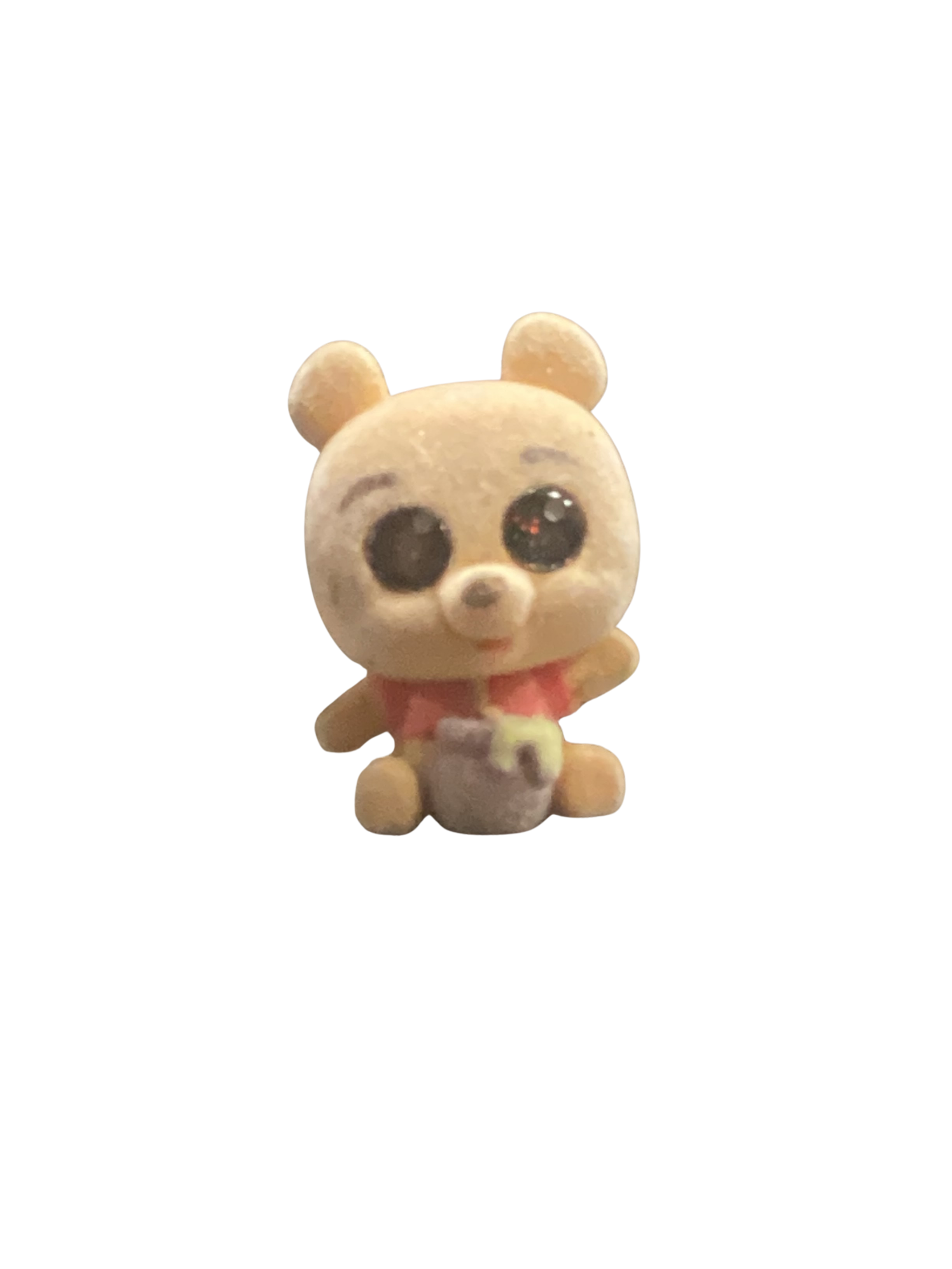 Winnie the Pooh (Flocked), Pre-Owned Disney Doorables, Series 6